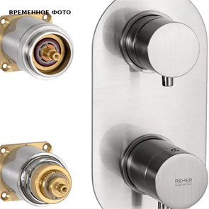 Смеситель термостатический Remer на 2 выхода, СМ (нужен RRBOX92), хром 886805