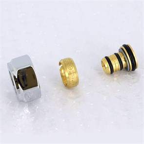 Соединитель обжим-B 16 х 2,0 - М24 х 19 хромированный для м/п труб 882518