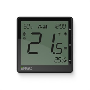 Термостат ENGO EFAN встраив., программ. с дисплеем, WiFi, с возм. регулировки скорости вентилятора, 871528
