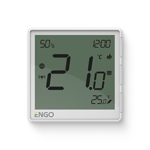 Термостат ENGO One комнатный встраив. программ. с дисплеем, аккум. д/влажности, WiFi / Zigbee, белый 863155