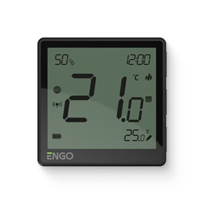 Термостат ENGO One комнатный встраив. программ. с дисплеем, аккум. д/влажности, WiFi / Zigbee, черны 877373