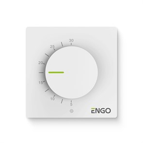 Термостат ENGO Simple комнатный механический, накладной, белый 873354