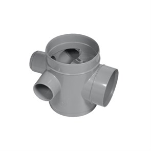 Трап (H160мм) без сливной решётки; 3 входа Ду=50мм под клеевое соединение в комплекте с заглушками; 871881