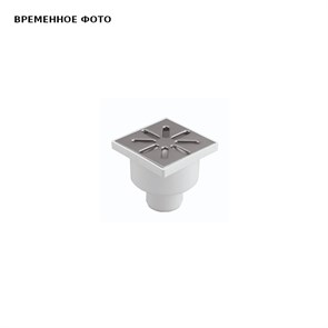 Трап нерегулируемый, прямой, металл. решетка 100*100 (Белый) D 50 886490