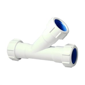 Тройник косой компрессионный Ду=50ммхДу=50ммхДу=50мм; цвет-белый 878855