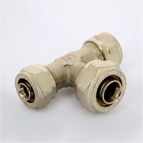 Тройник обж 16 х 20 х 16 никелированный 871811