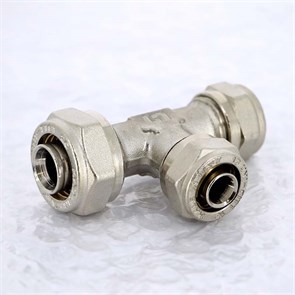 Тройник обж 20 х 16 х 16 никелированный 857102