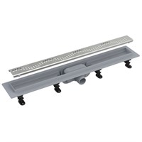 Лоток душевой APZ9 650 мм, с порогами для перф. решетки (с решеткой), нерж.сталь 864038