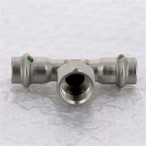 Тройник пресс-В 15х1/2'х15 нерж.сталь Sanpress Inox SC-Contur 865907