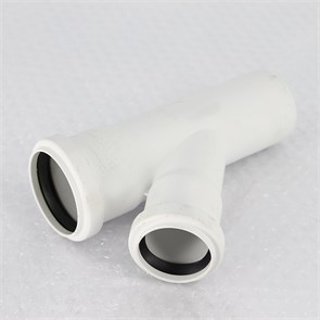 Тройник с резиновыми уплотнениями d50/40 45' RAUPIANO Plus 872324