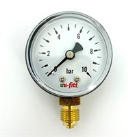 Манометр радиальный 10 бар, диаметр 80 мм, 1/2