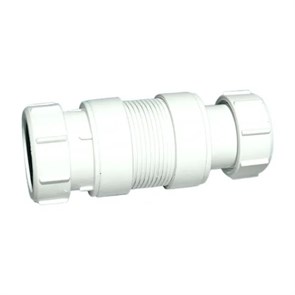 Труба гофрированная раздвижная (L130-180мм, D50мм); вход/выход компрессионный Ду=32мм/40мм 870859