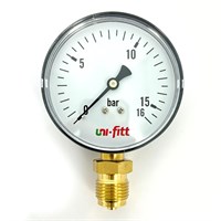 Манометр радиальный 16 бар, диаметр 80 мм, 1/2