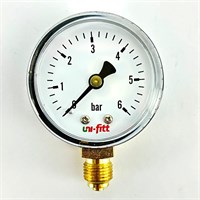Манометр радиальный 6 бар, диаметр 50 мм, 1/4