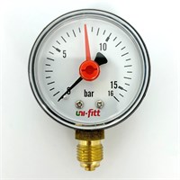 Манометр радиальный с индикаторной стрелкой 16 бар, диаметр 50 мм, 1/4