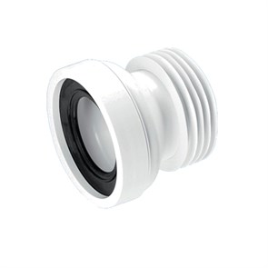 Труба фановая L=100 мм с манжетой, вход 90-110 мм, выход внутрь 110 мм трубы 878267