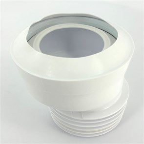 Труба фановая L=116 мм с манжетой и 20 мм смещ., вход 97-107 мм, выход внутрь 110 мм трубы 870900