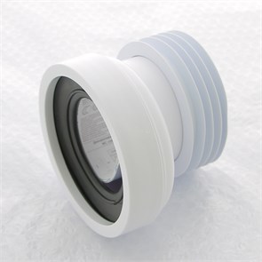 Труба фановая L=120 мм с манжетой и 20 мм смещ., вход 97-107 мм, выход внутрь 110 мм трубы 877400