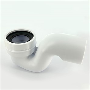 Труба фановая L=150 мм с г/затвором, вход 97-107 мм, выход горизонтальный 110 мм 859423