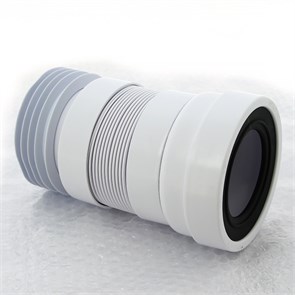 Труба фановая L=200-330 мм гофр. с манжетой, вход 97-107 мм, выход внутрь 110 мм трубы 864936