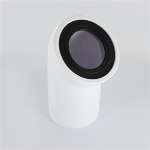 Труба фановая L=210 мм под углом 45, вход 97-107 мм, выход 110 мм 880998