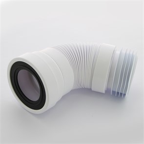 Труба фановая L=230-440 мм гофр. с манжетой, вход 97-107 мм, выход внутрь 110 мм трубы 865805