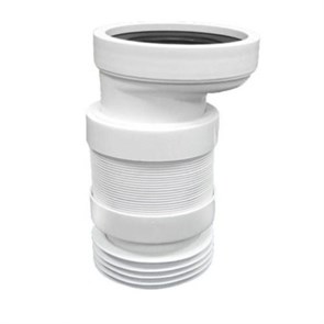 Труба фановая L=245-330 мм гофр. с манжетой и 20 мм смещ., вход 97-107 мм, выход внутрь 110 мм трубы 874943