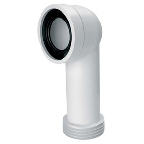 Труба фановая L=285 мм под углом 90 с манжетой, вход 97-107 мм, выход внутрь 110 мм трубы 867198