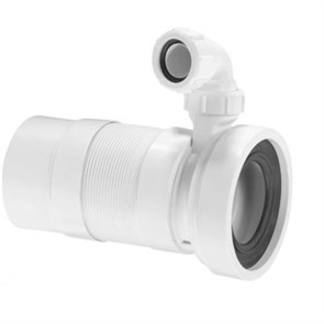 Труба фановая L=330-800 мм гофр. с компрес. отводом на 40 мм, вход 97-107 мм, выход 110 мм 865999