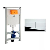 Модуль OLI 120 100409mSl00 для подвесного унитаза, клавиша SLIM, хром 874697