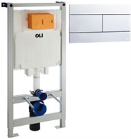 Модуль OLI 80 300572mSl00 для подвесного унитаза, клавиша SLIM, хром 864240