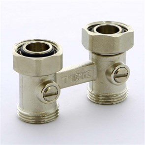 Узел НВ 3/4'х3/4'ЕК радиаторный H-блок со встроенными кранами 2-трубная система 866717