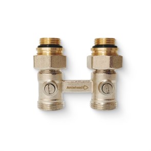 Узел подключения радиатора Н-образный element, прямой, 3/4-1/2 с ниппелями 863084