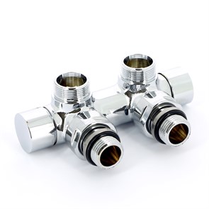 Узел ручной угловой с запорным клапаном без байпаса V48100BSB цвет хром 870311