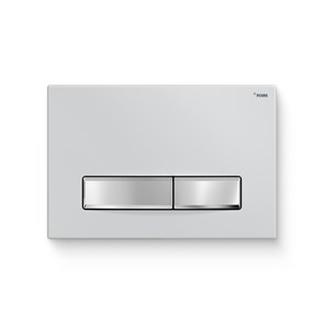 Кнопка смыва РЕХАУ NOVA LONG 001 пластик, белый, глянцевый, клавиши хром, глянцевый 918268