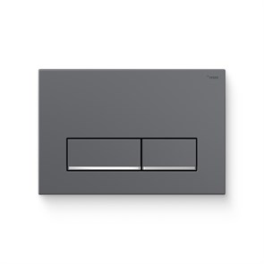 Кнопка смыва РЕХАУ NOVA LONG 002 пластик, графит,матовый, нижняя полоса клавиш хром, глянцевый 918241