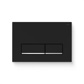 Кнопка смыва РЕХАУ NOVA LONG 002 пластик, черный, матовый, нижняя полоса клавиш хром, глянцевый 918248