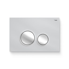 Кнопка смыва РЕХАУ NOVA ORB GLASS закаленное стекло, белый, клавиши и их контур хром, глянцевый 918235