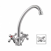 Смеситель для кухни 1/2 кер L4020 Ledeme КРЕСТ, силумин 501844