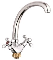 Смеситель для кухни 1/2 кер Glauf QTZ4-B856 КРЕСТ п/гайку 512275