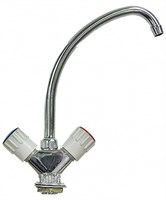 Смеситель для кухни 1/2 рез Казань КС-55 55112 длинный излив бел пласт мах 281001