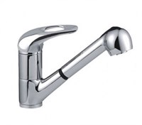 Смеситель для кухни душ 40к F6002-B FRAP (ВЫДВИЖ.ЛЕЙКА, п/шпильку, хром, силумин) 517157