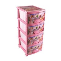 Комод ДЕКОР 4 ярус Принцесса розовый В95*Ш38*Г47 522978