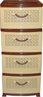 Комод РОМАШКА 4 ярус беж/коричневый В95*Ш38*Г47 522984