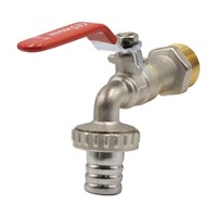 Кран водоразборный шаровой 3/4'' рукоятка, с носиком эконом 517109