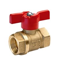 Кран шаровой 1/2'' вн/вн бабочка 11Б27п1 БАЗ Standart PN40 501500