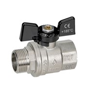 Кран шаровой 1/2'' вн/нар бабочка BUGATTI серия OREGON 307 (Италия) 502913