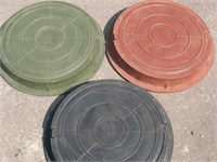 Люк канализ. полимерный 30 кН круглый зеленый (758х60 мм) 510628