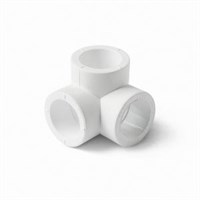 PP-R Тройник двухплоскостной Белый  20 873153