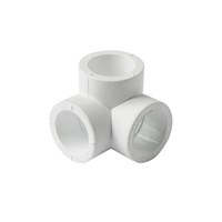 PP-R Тройник двухплоскостной Белый  25 879358
